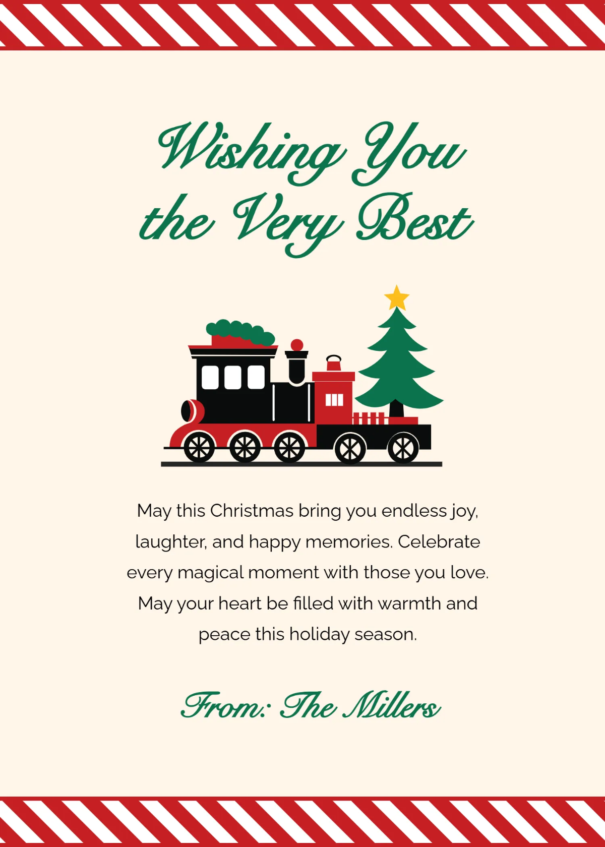 Free Best Christmas Wishes Template to Edit Online