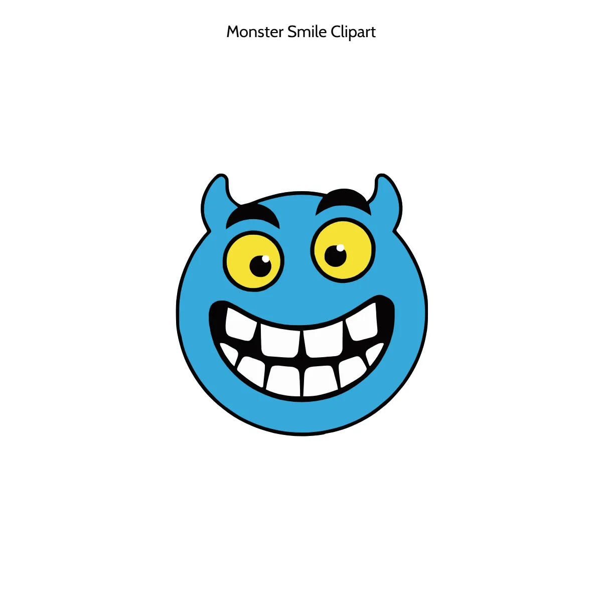 Free Monster Smile Clipart Template to Edit Online