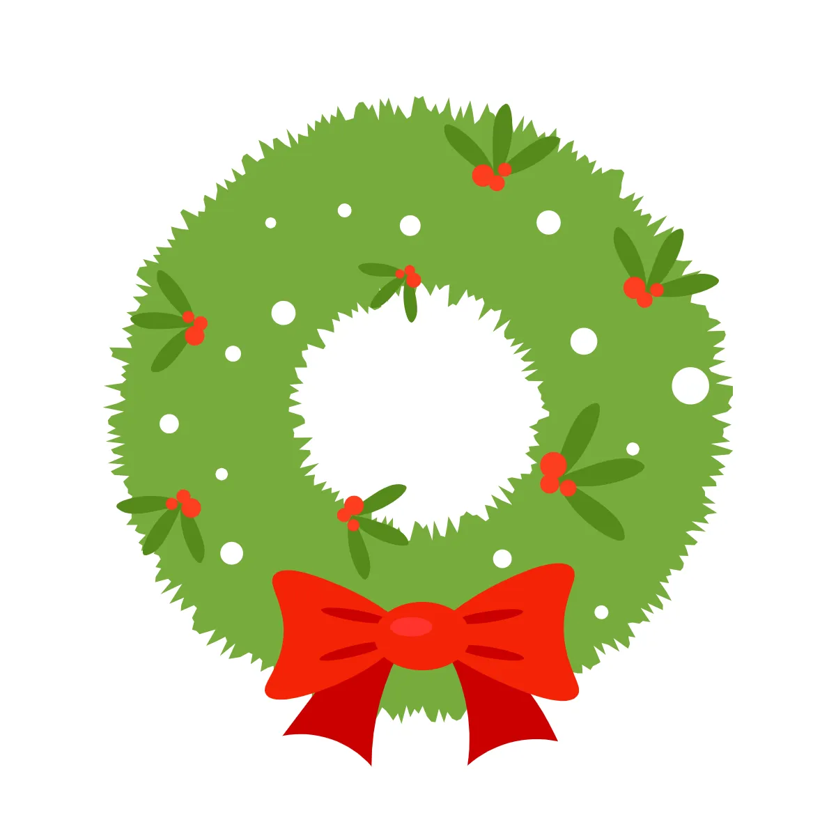 Free Festive Wreath Badge Clipart Template to Edit Online