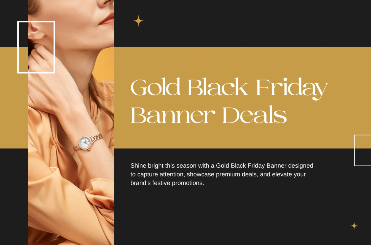 Free Gold Black Friday Banner Template to Edit Online
