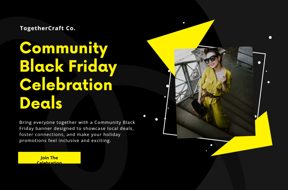 Free Community Black Friday Banner Template to Edit Online