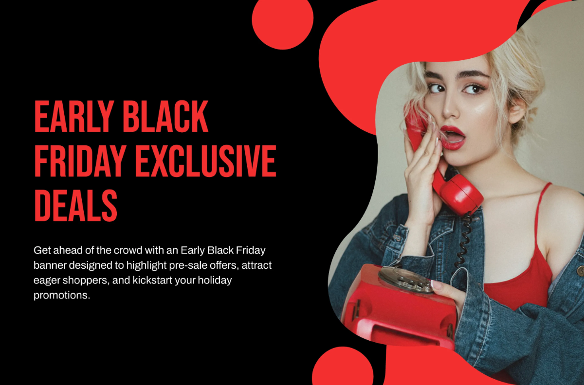 Free Early Black Friday Banner Template to Edit Online