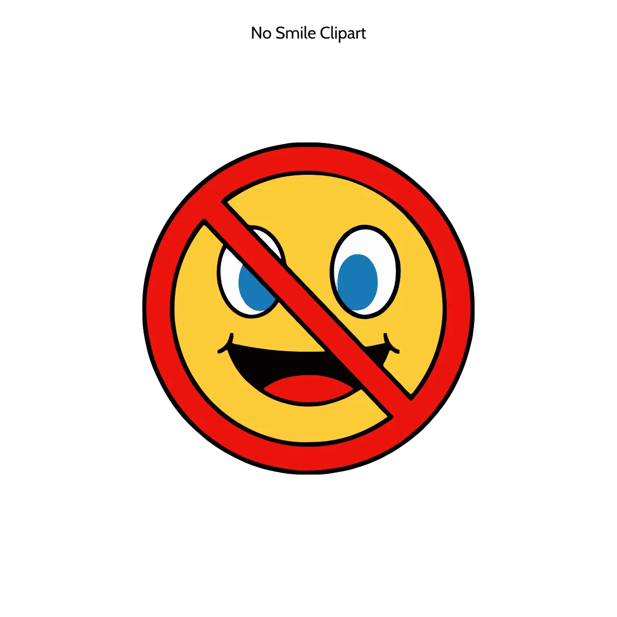 Free No Smile Clipart Template to Edit Online