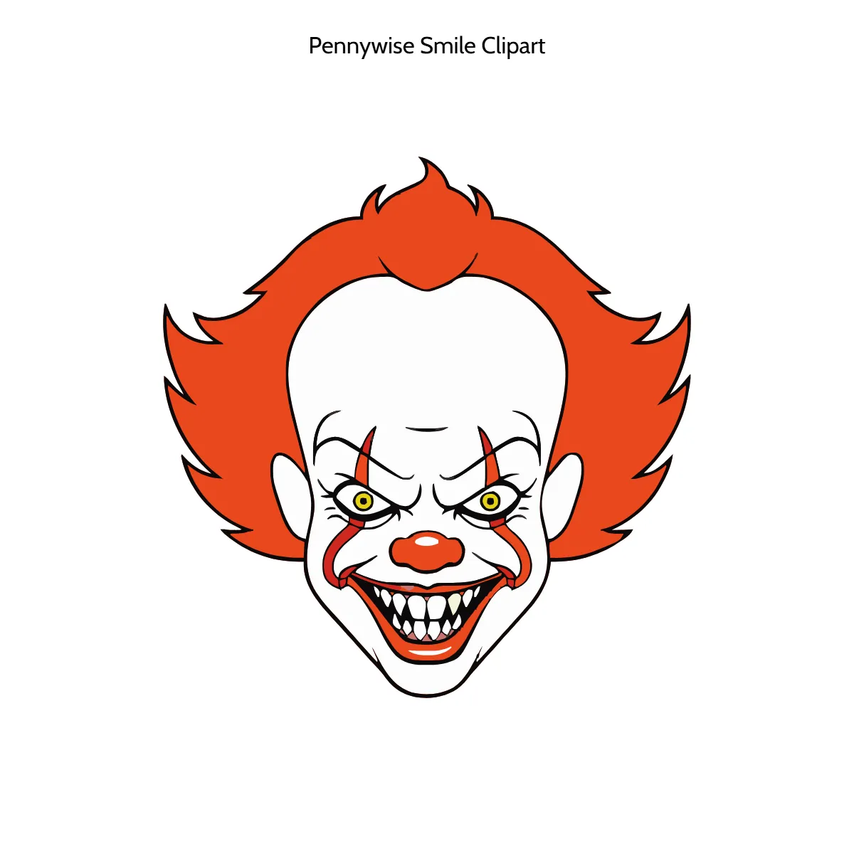 Free Pennywise Smile Clipart Template to Edit Online