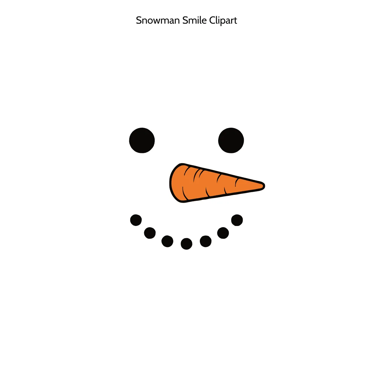 Free Snowman Smile Vector Clipart (PNG, SVG) to Edit Online
