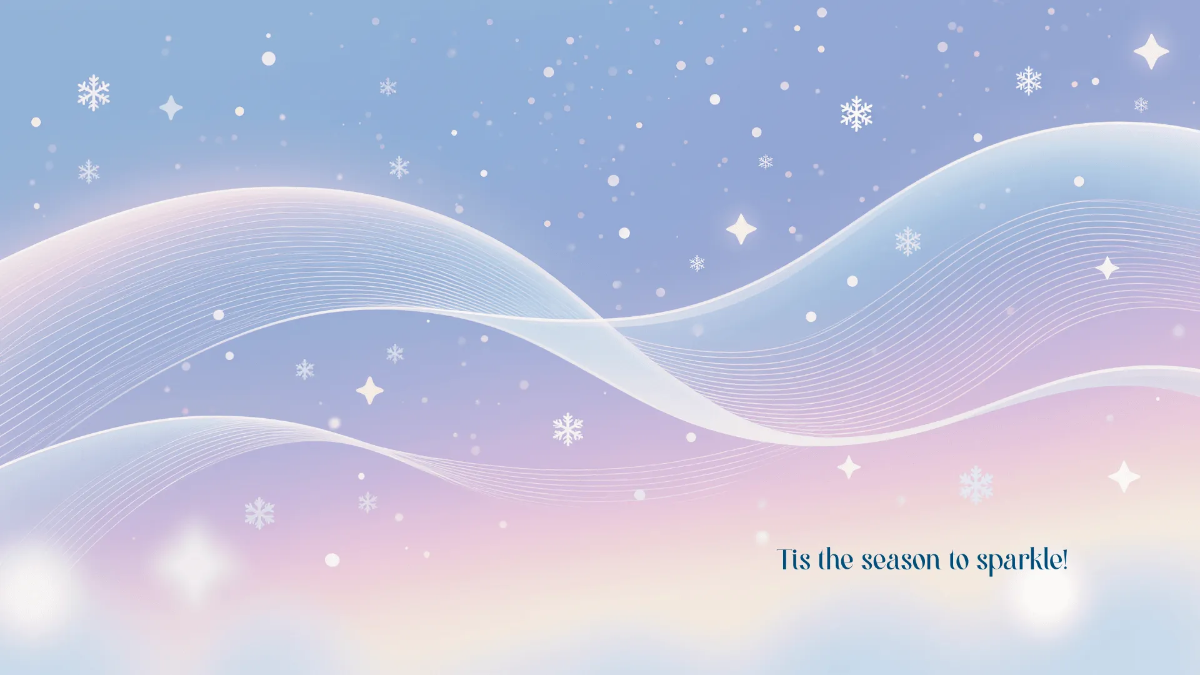 Aesthetic Winter Sky Desktop Wallpaper Template