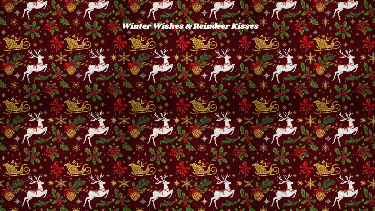 Free Red Christmas Desktop Wallpaper Template to Edit Online