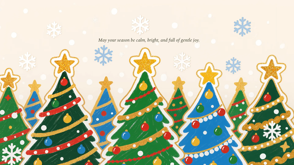 Free Simple Holiday Desktop Wallpaper Template to Edit Online