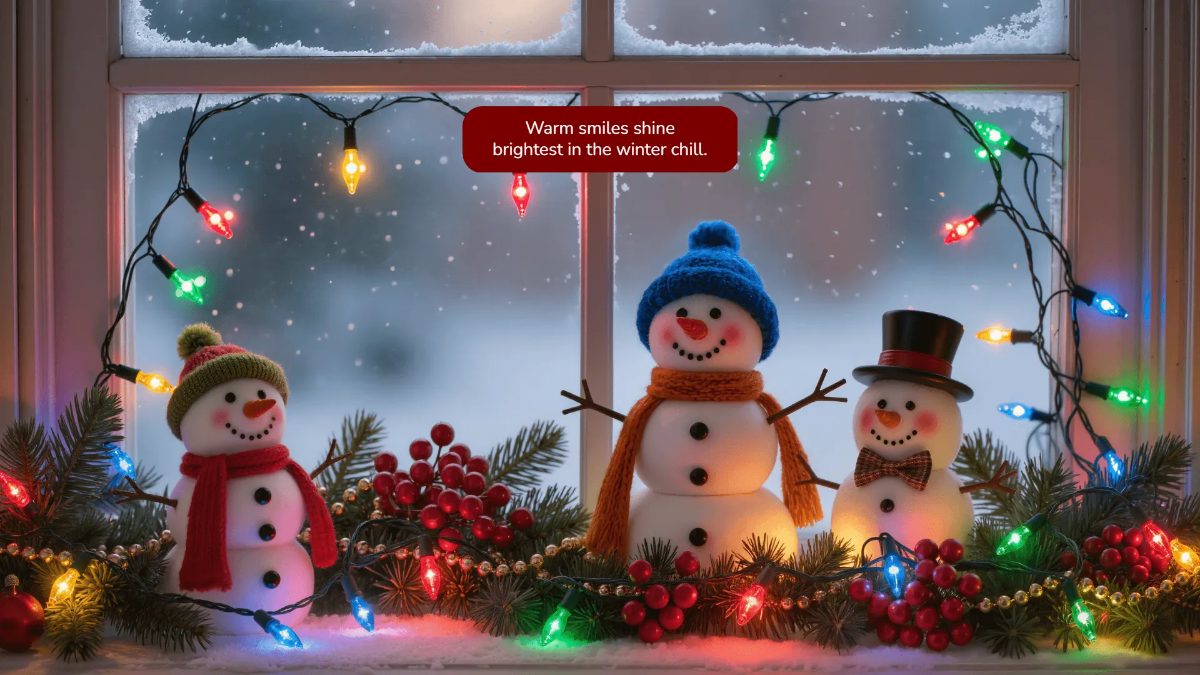 Free Festive Snowman Desktop Wallpaper Template to Edit Online