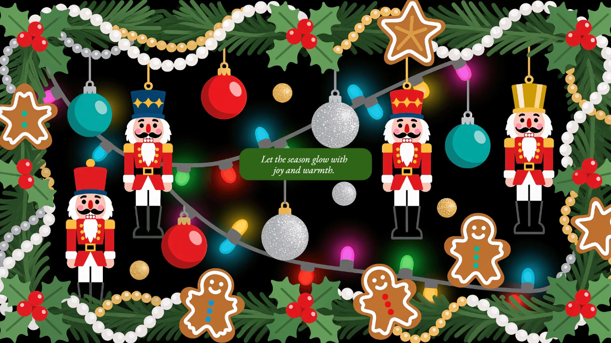 Free Festive Lights Desktop Wallpaper Template to Edit Online