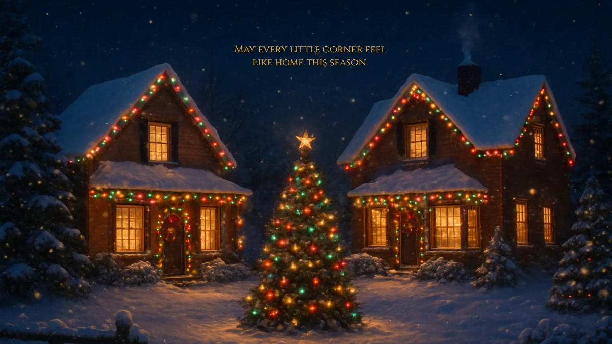 Free Holiday Village Desktop Wallpaper Template to Edit Online