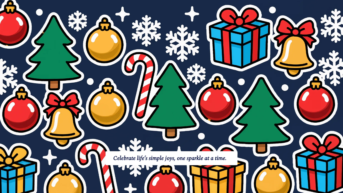 Free Festive Ornament Desktop Wallpaper Template to Edit Online