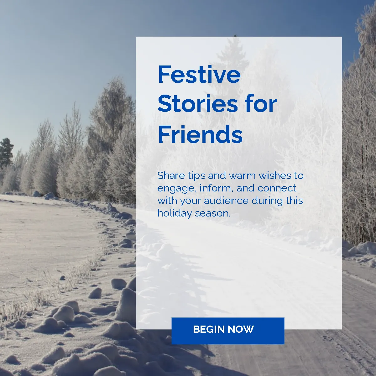 Free Winter Christmas Facebook Post Template to Edit Online