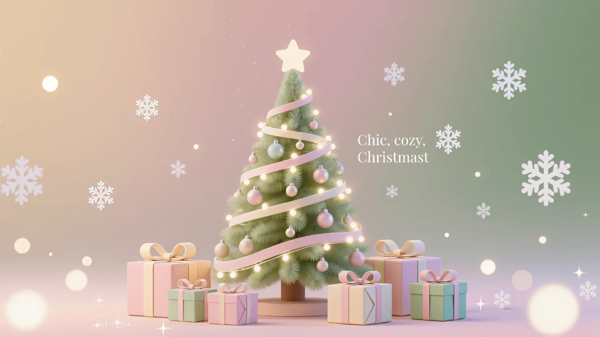 Aesthetic Christmas Desktop Wallpaper Template
