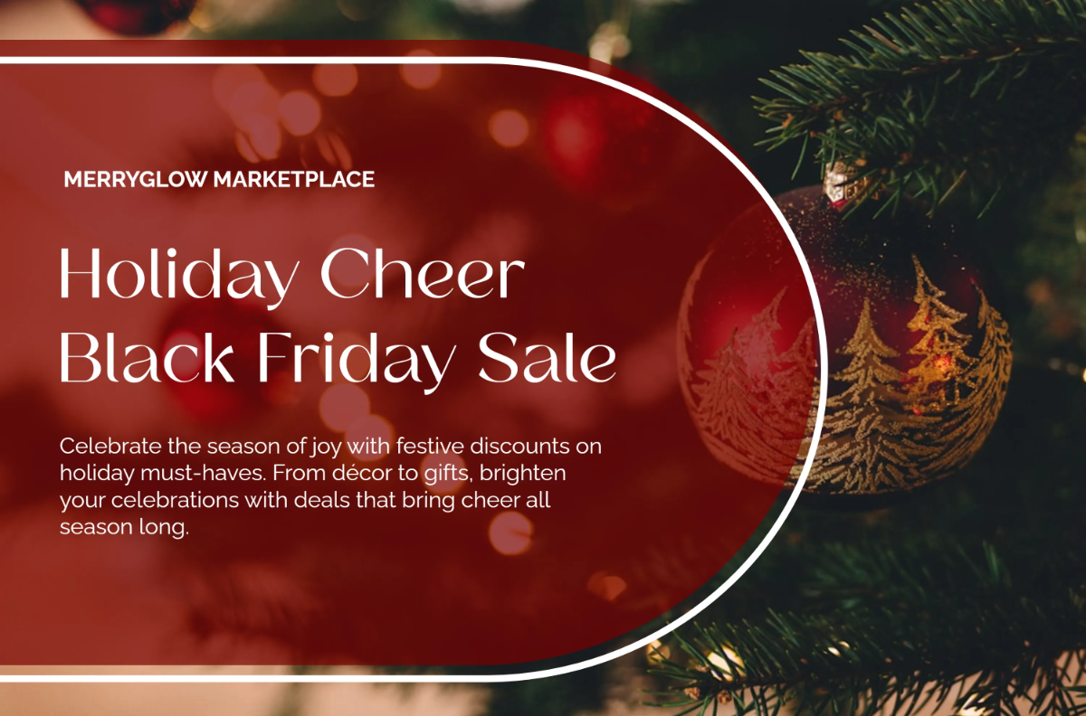 Free Holiday Cheer Black Friday Banner Template to Edit Online