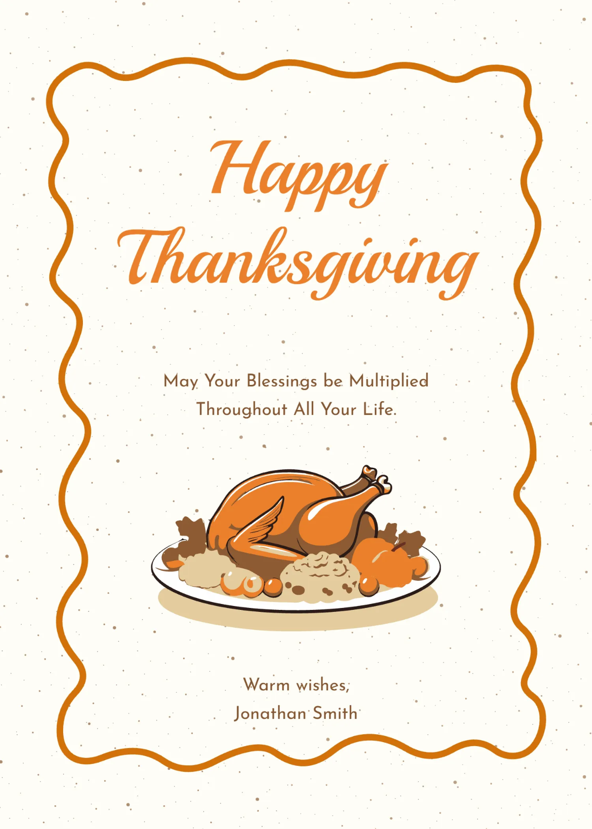 Free Thanksgiving Grateful Wishes Template to Edit Online