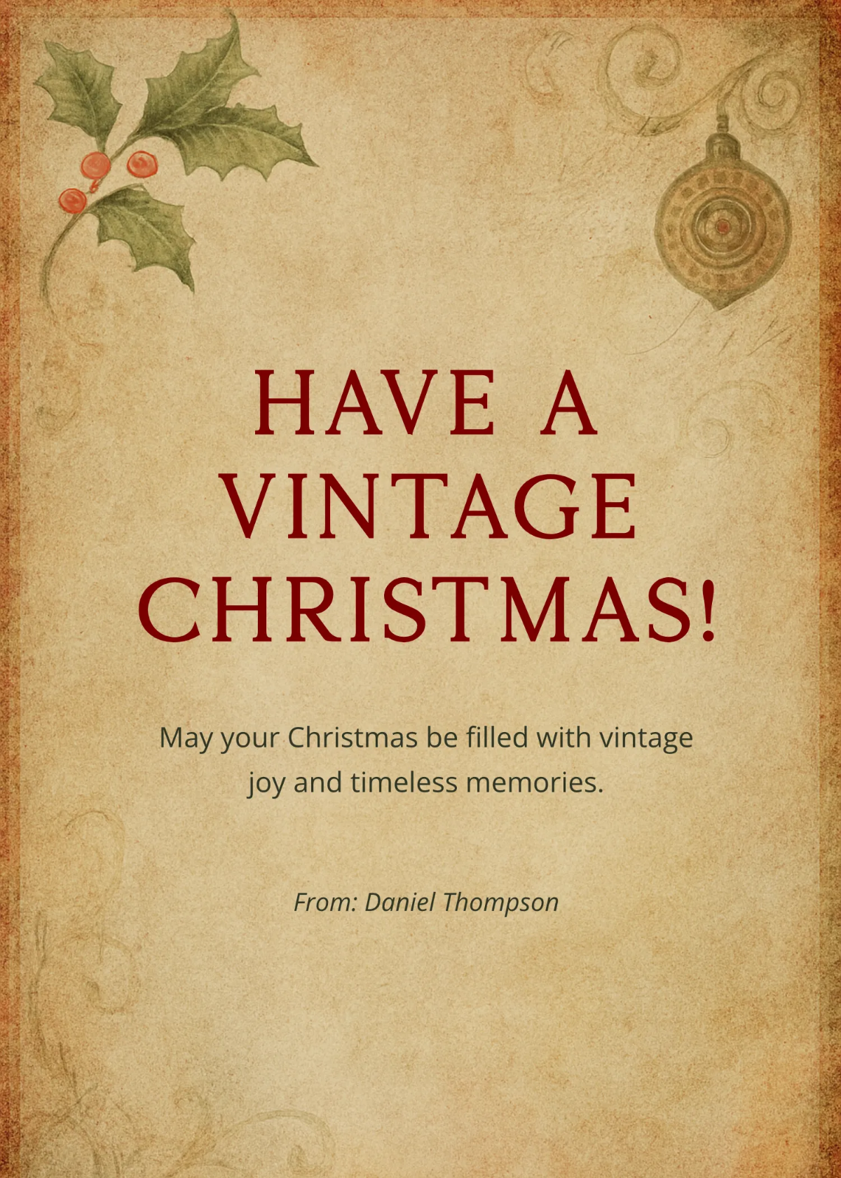 Free Vintage Christmas Wishes Template to Edit Online Free Vintage Christmas Wishes Template to Edit Online