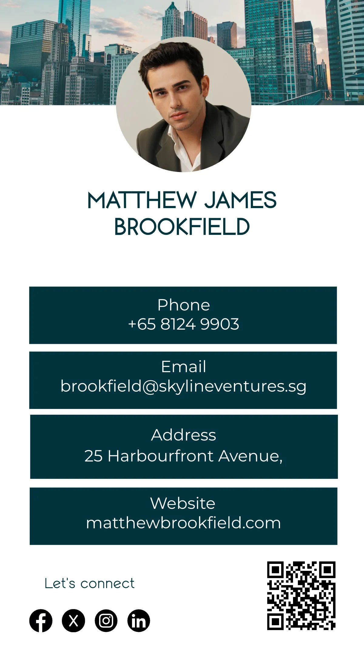 Free Business vCard QR Template to Edit Online