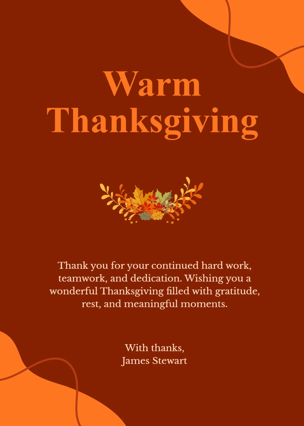 Free Aesthetic Thanksgiving Wishes Template to Edit Online