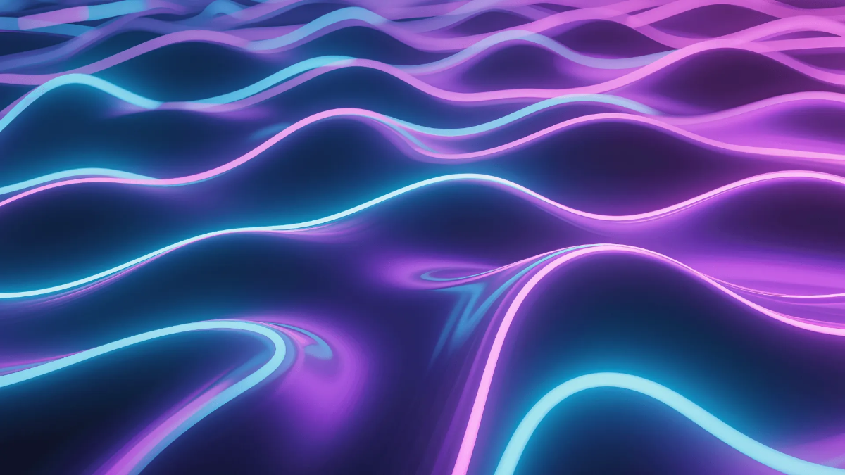Free Neon Wave Lights Background Template to Edit Online