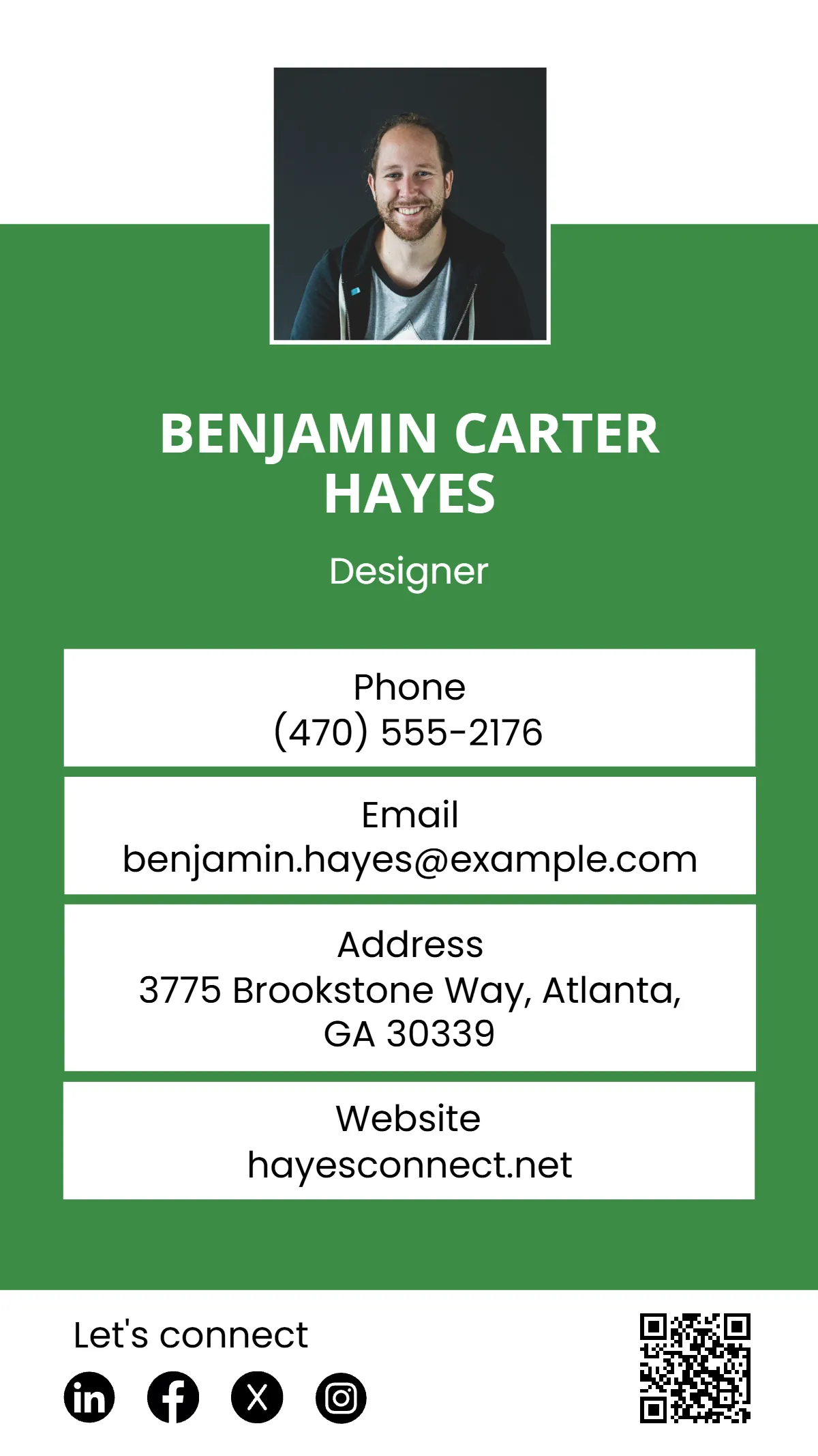 Free Designer vCard QR Template to Edit Online