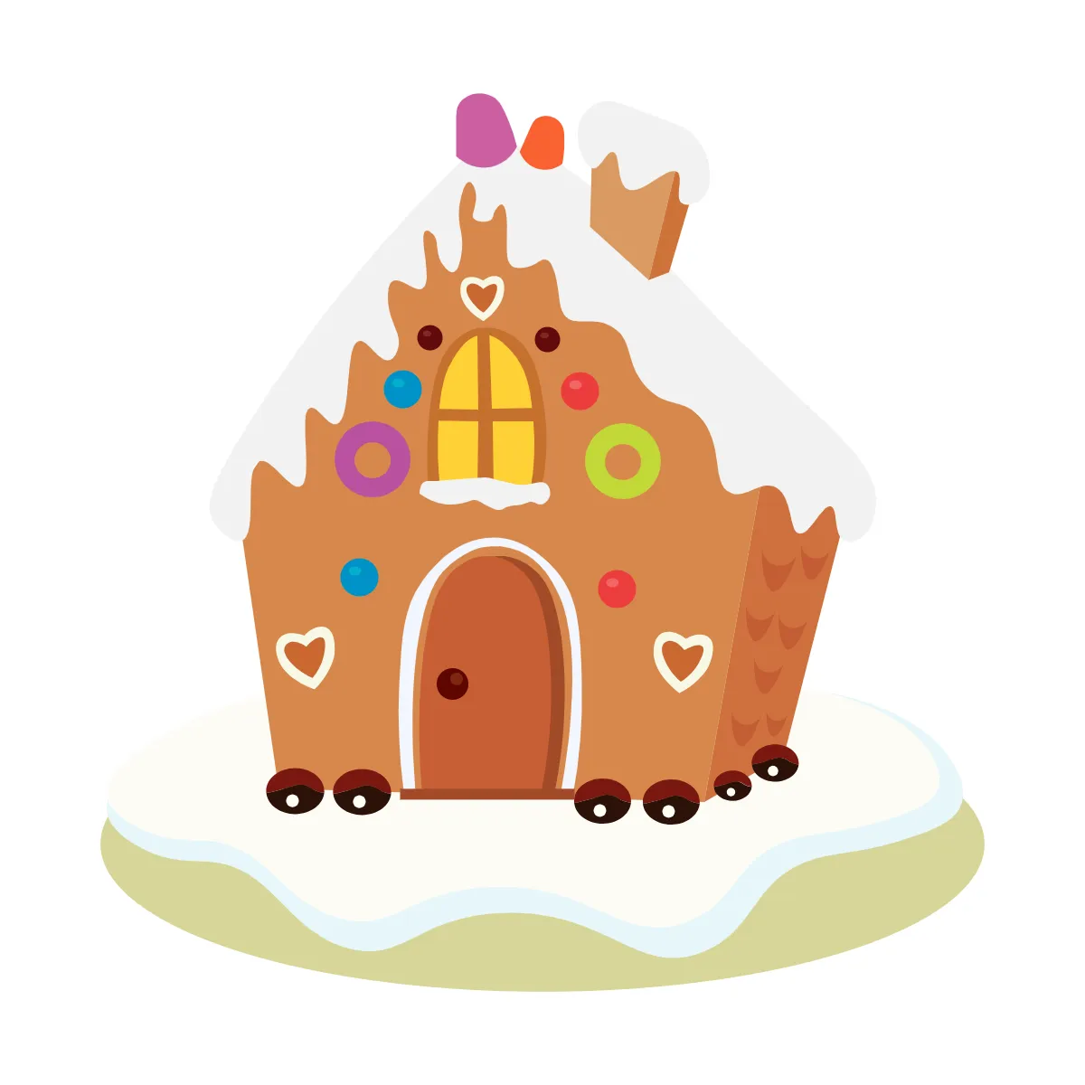 Free Gingerbread House Clipart Template to Edit Online
