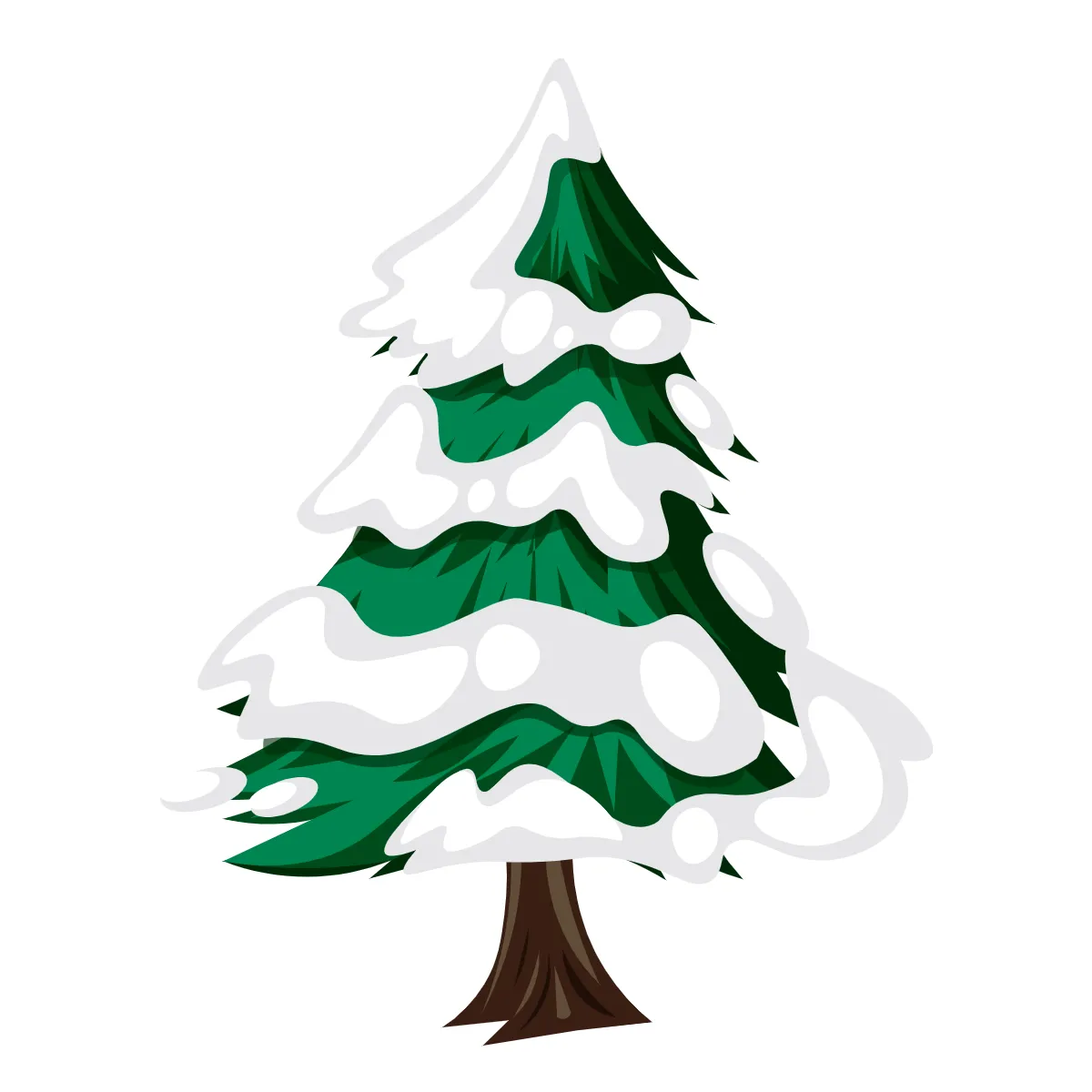 Free Frosted Pine Tree Clipart Template to Edit Online