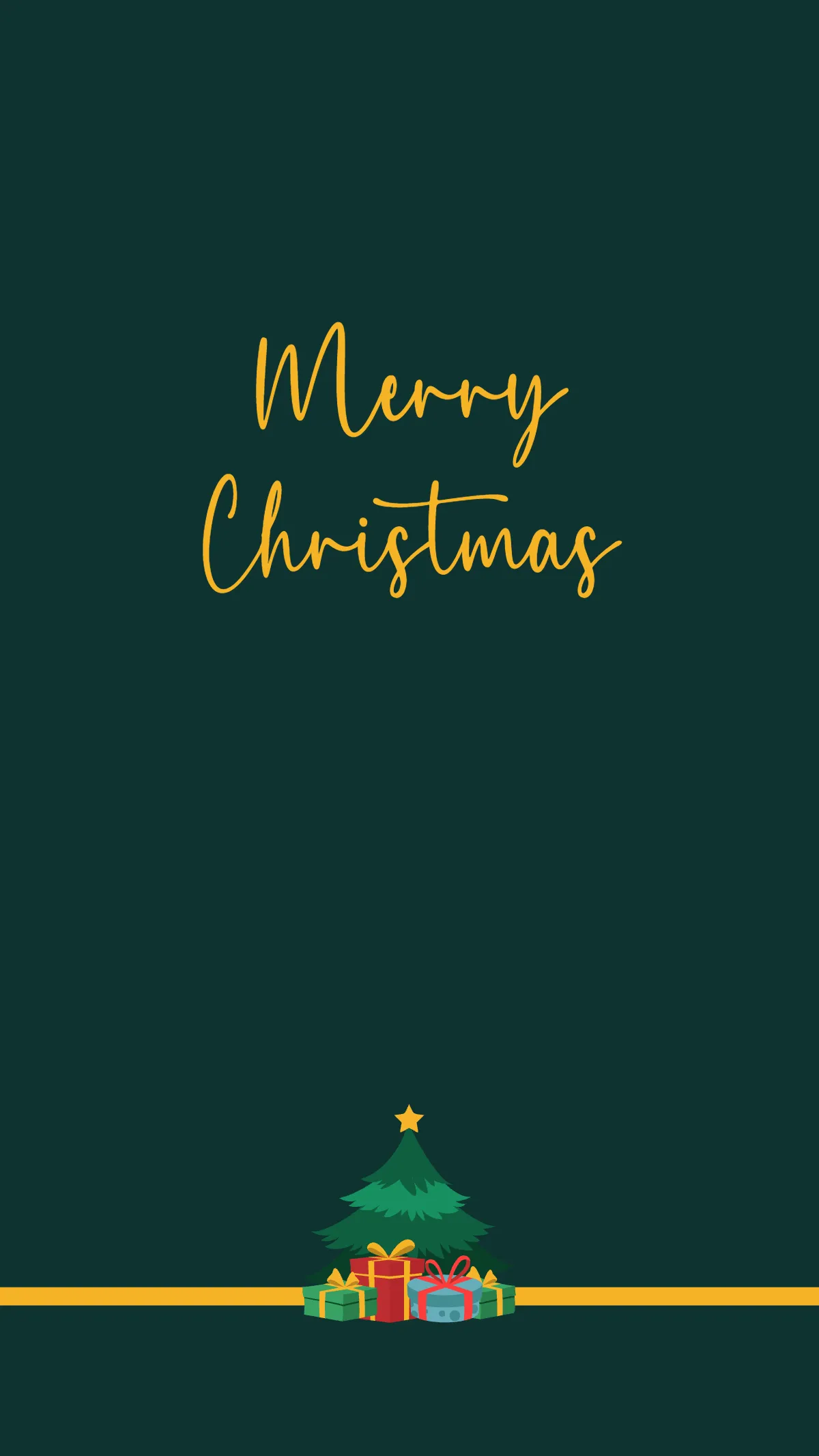 Minimalist Christmas Mobile Wallpaper Template