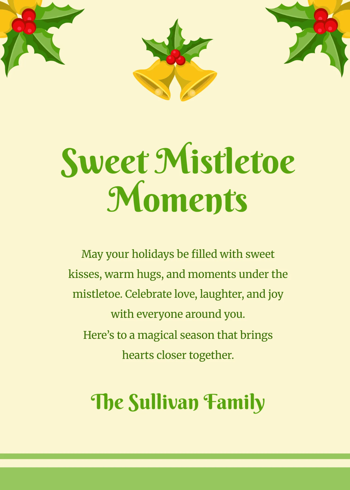 Free Mistletoe Christmas Wishes Template to Edit Online Free Mistletoe Christmas Wishes Template to Edit Online