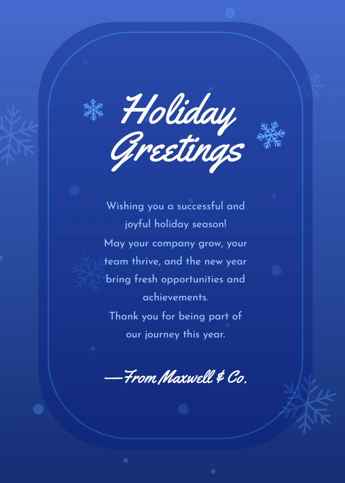 Free Business Christmas Wishes Template to Edit Online