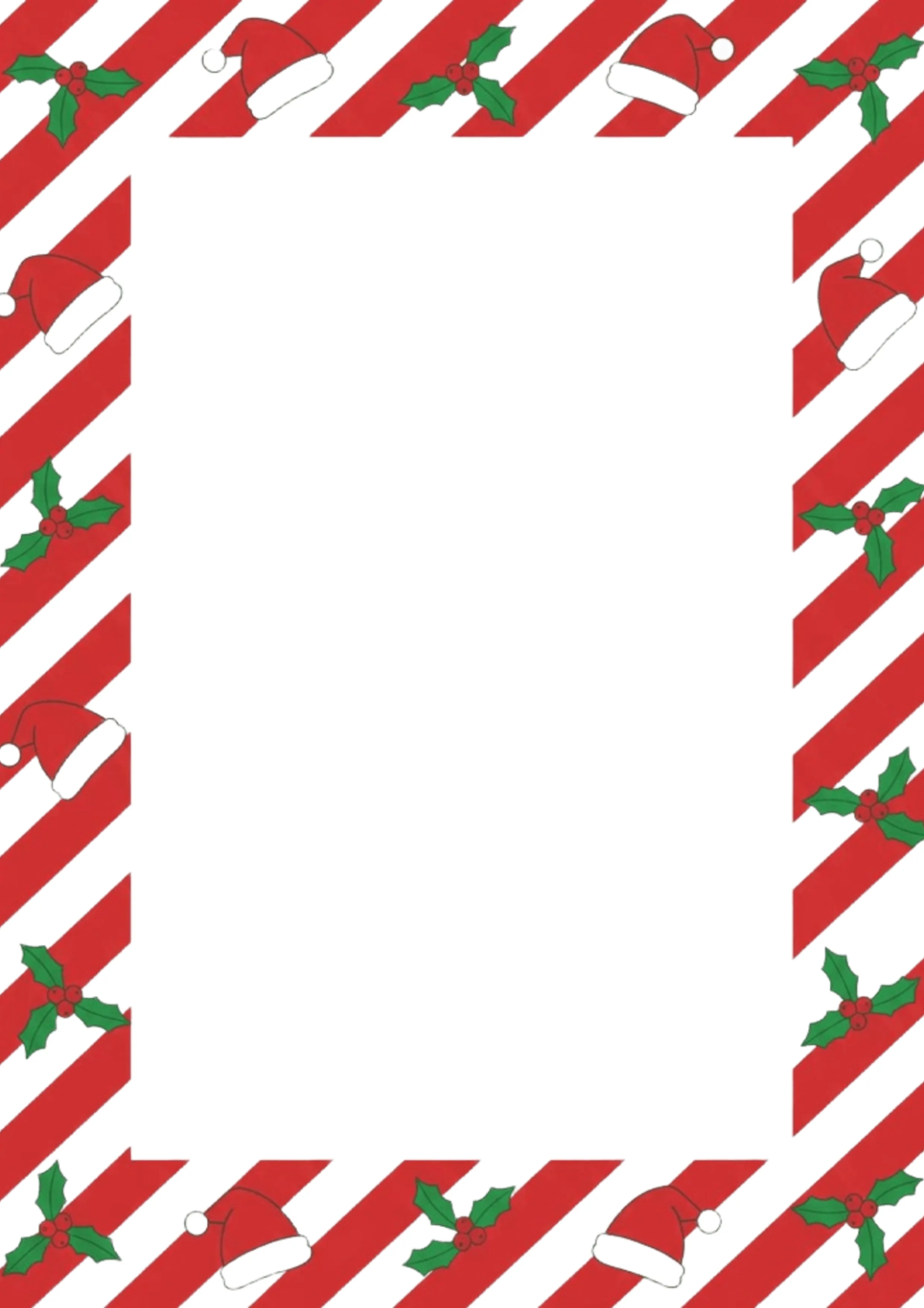 Free Red Christmas Border Template to Edit Online