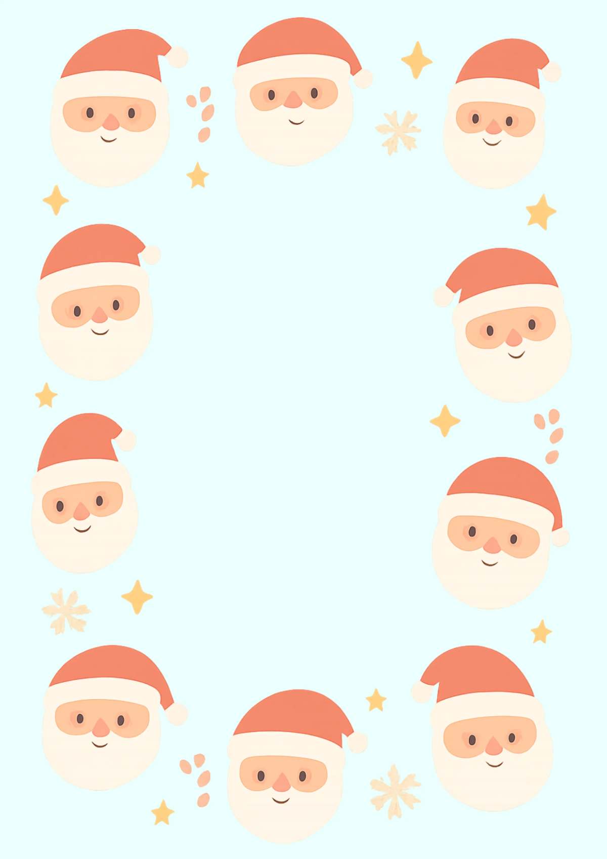 Free Santa Christmas Border Template to Edit Online