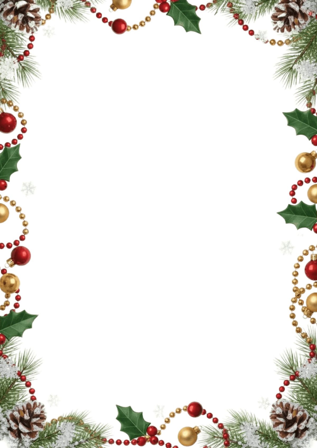 Free Corner Christmas Border Template to Edit Online