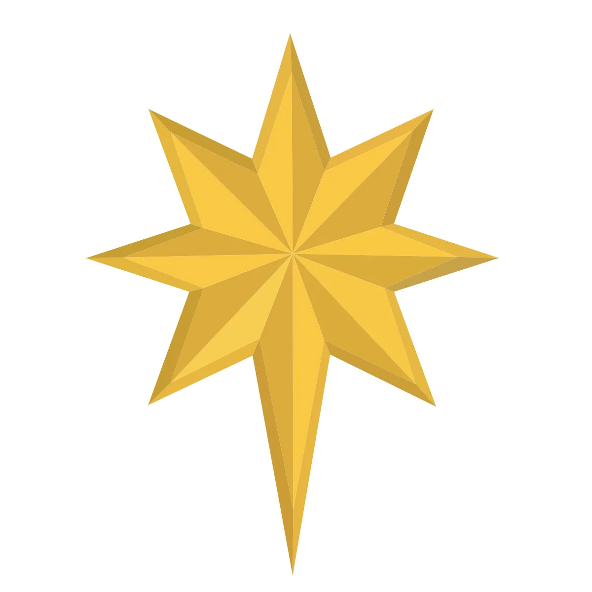 Free Golden Christmas Star Clipart Template to Edit Online