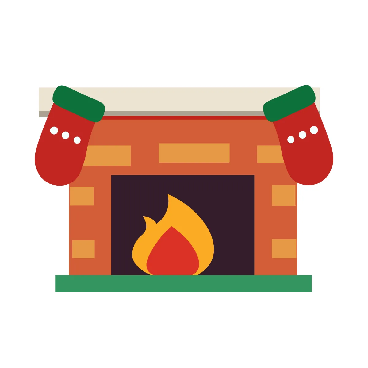 Free Cozy Fireplace Scene Clipart Template to Edit Online