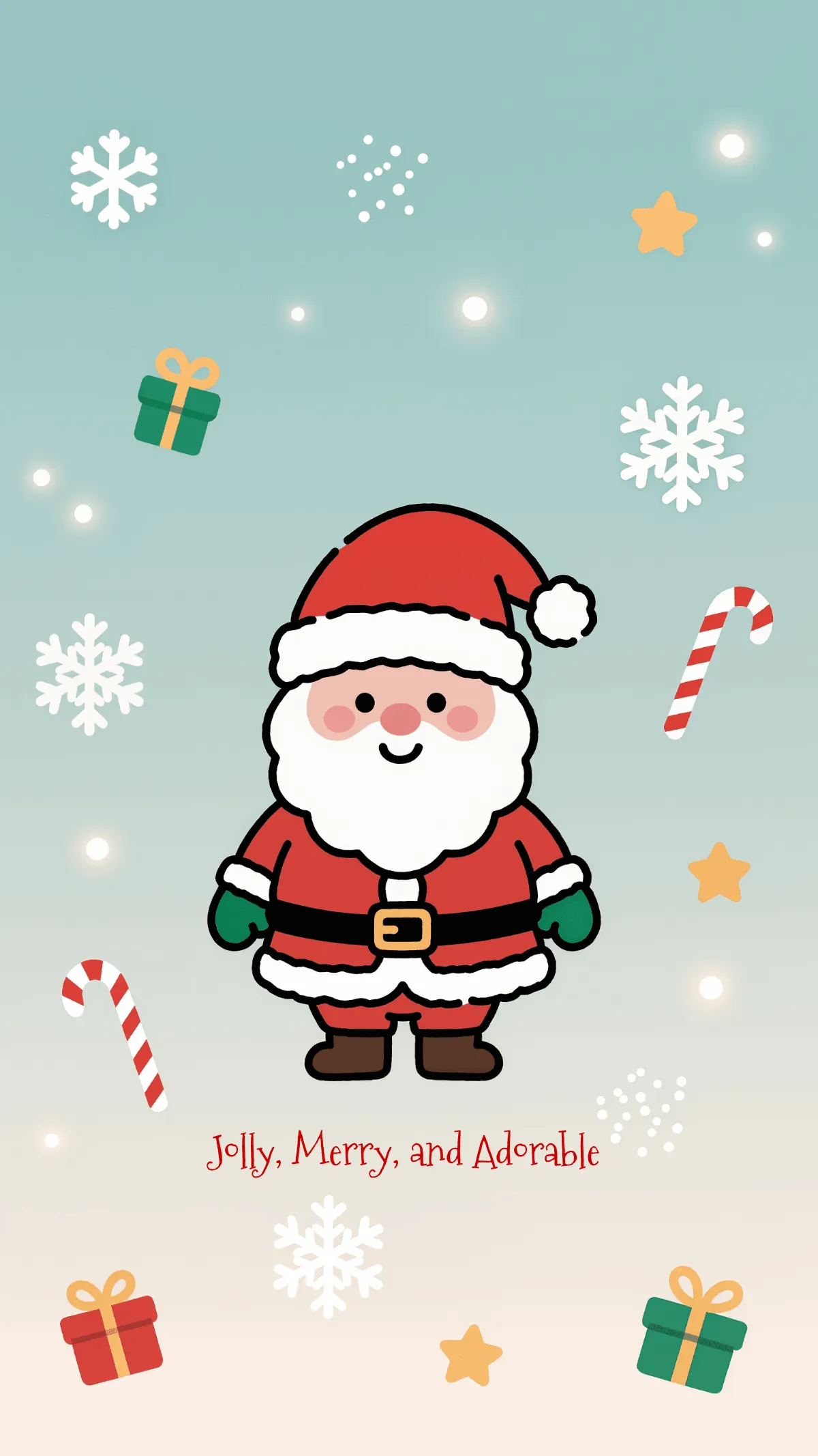 Free Cute Santa Mobile Wallpaper Template to Edit Online