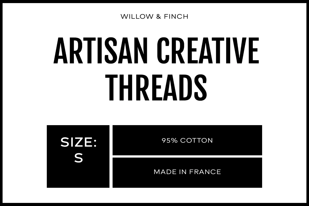 Free Artistic Clothing Label Template to Edit Online