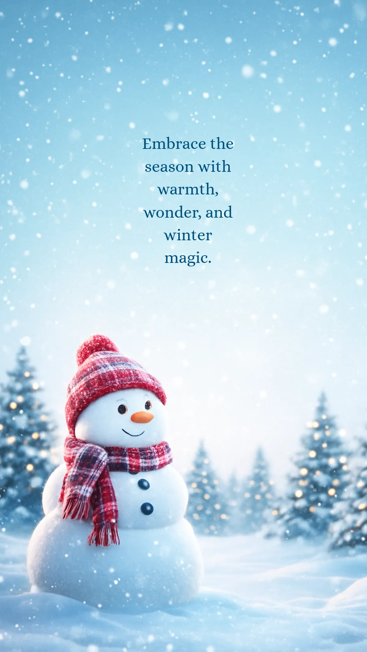 Cozy Winter Mobile Wallpaper Template