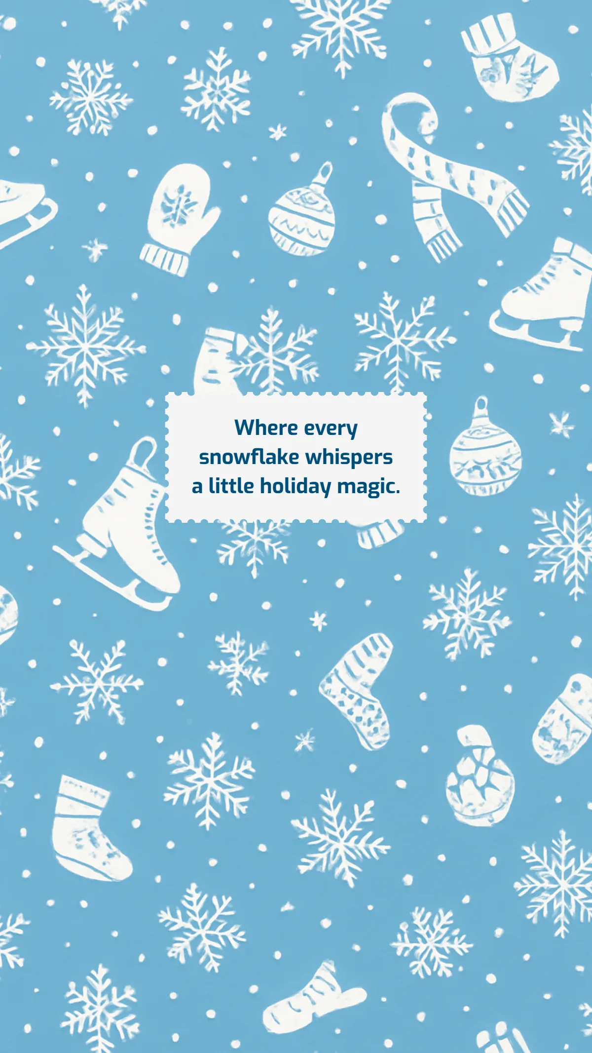 Snowflake Pattern Mobile Wallpaper Template