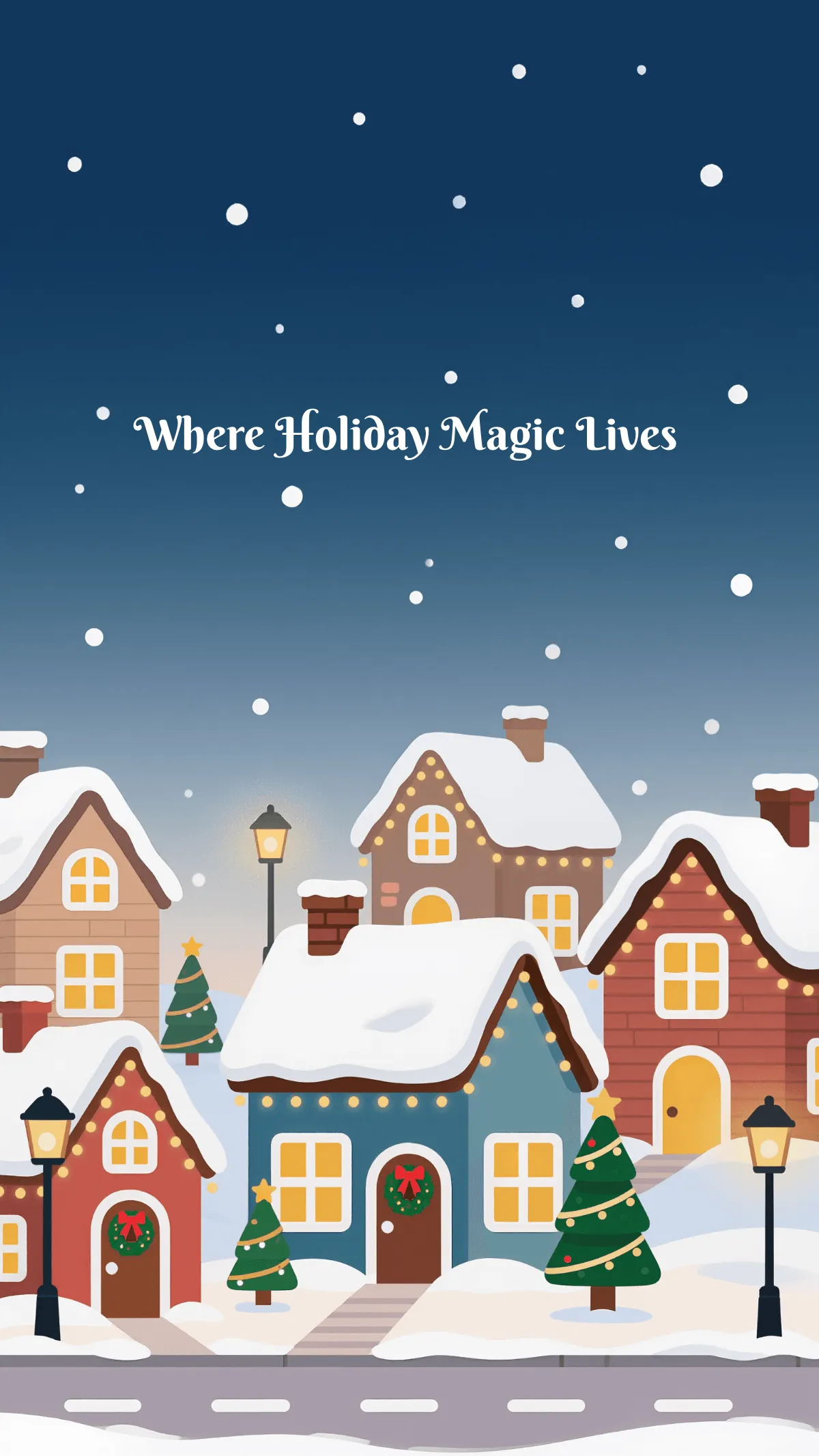 Free Holiday Village Mobile Wallpaper Template to Edit Online