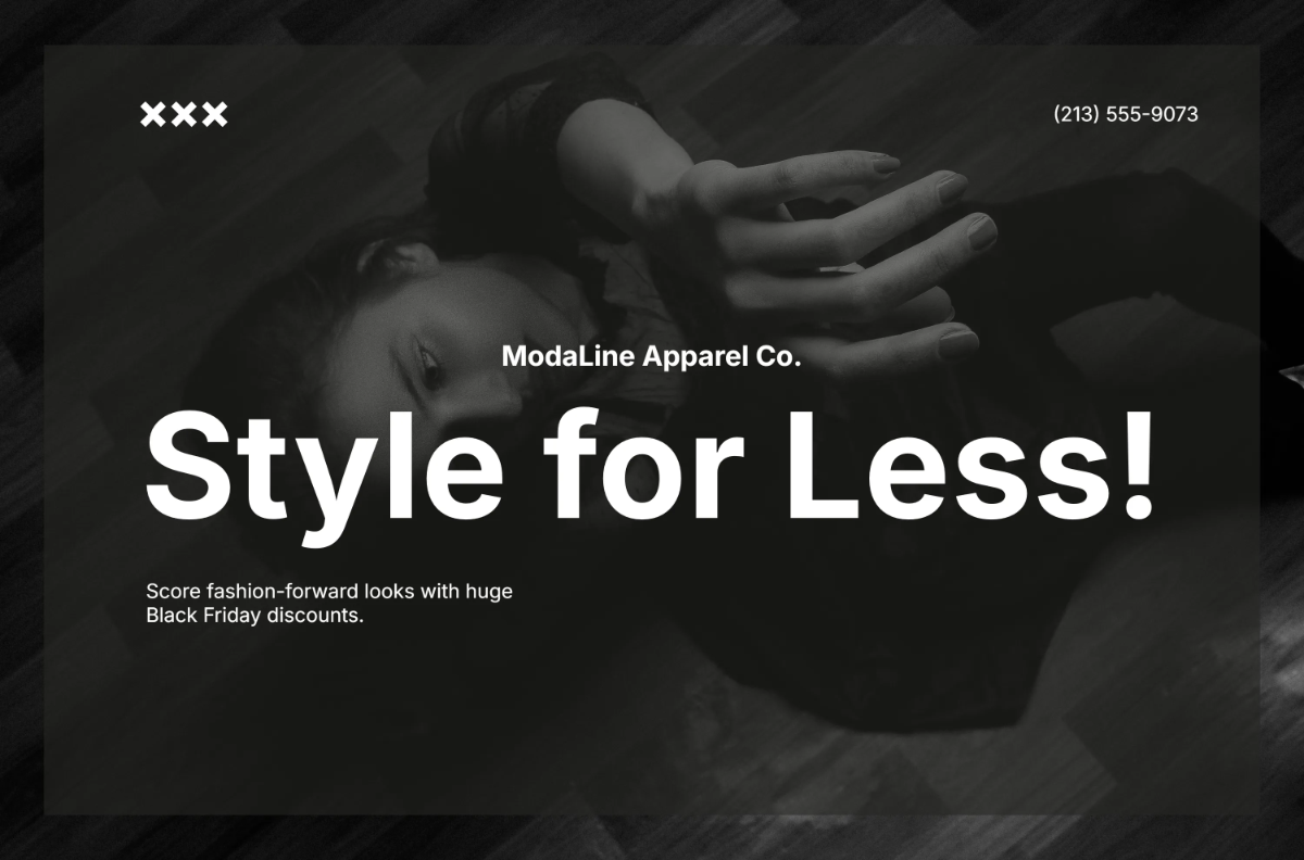 Free Clothing Black Friday Banner Template to Edit Online