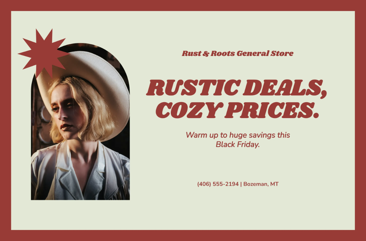 Free Rustic Black Friday Banner Template to Edit Online