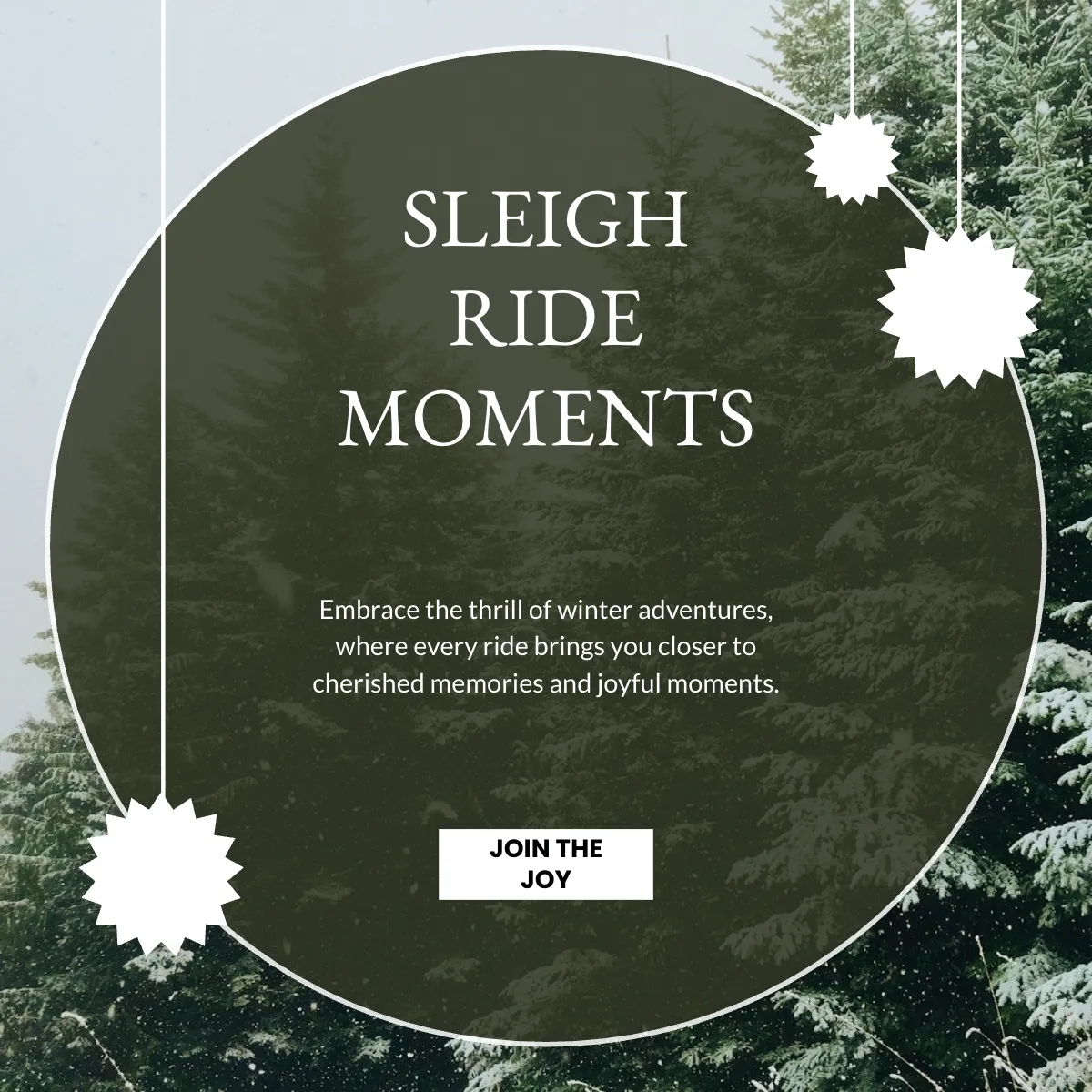 Free Sleigh Ride Facebook Post Template to Edit Online