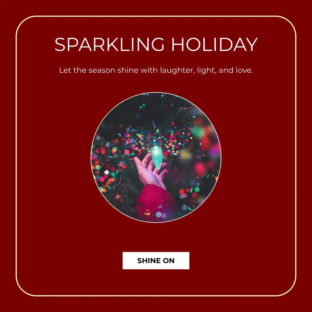 Free Sparkling Holiday Facebook Post Template to Edit Online