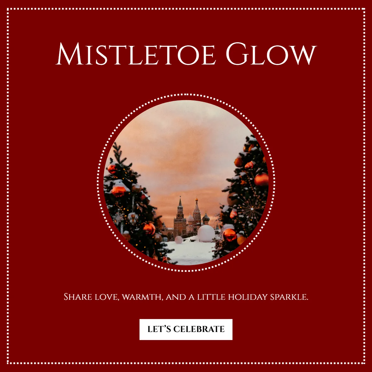 Free Mistletoe Glow Facebook Post Template to Edit Online