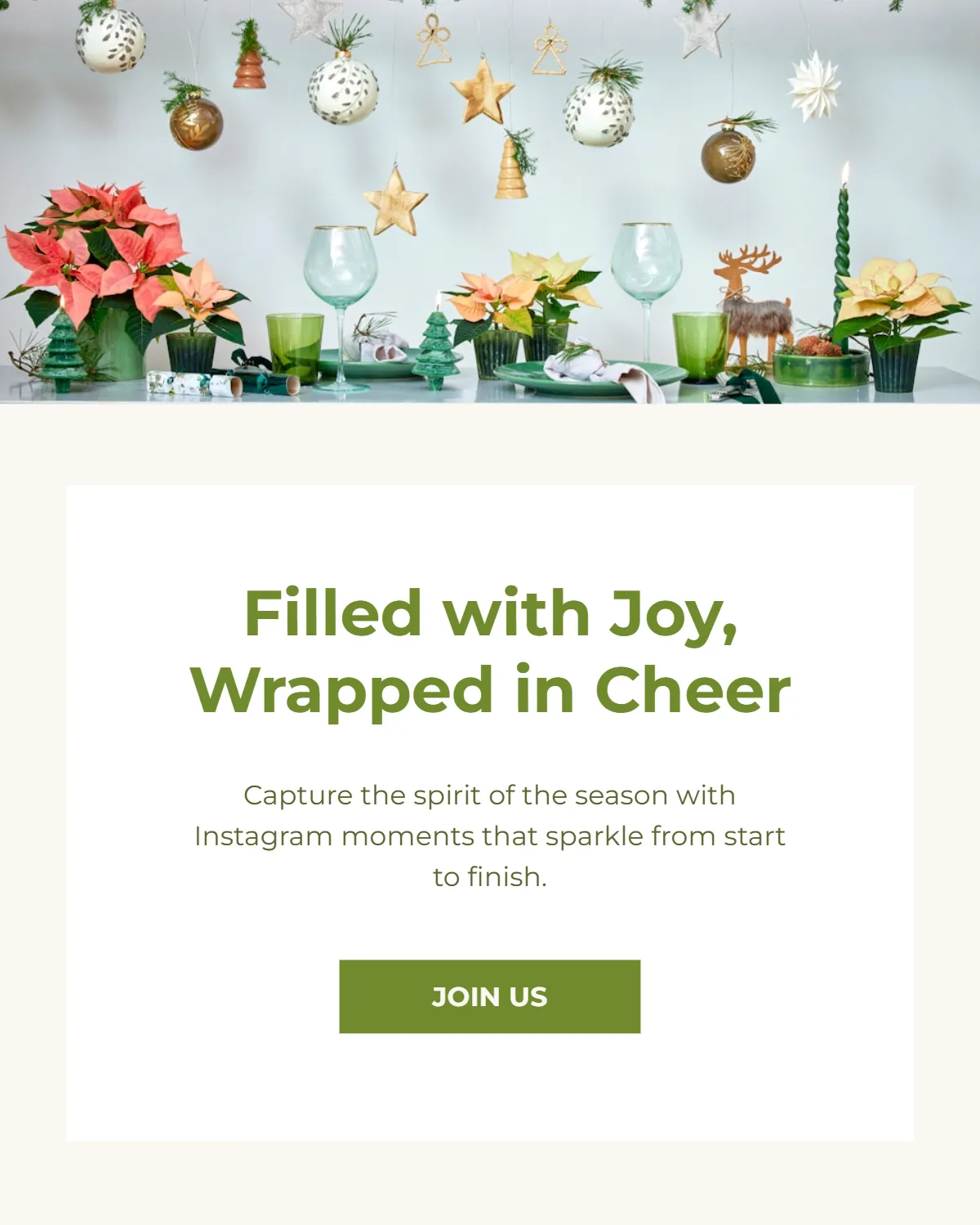 Free Christmas Home Decor Instagram Post Template to Edit Online