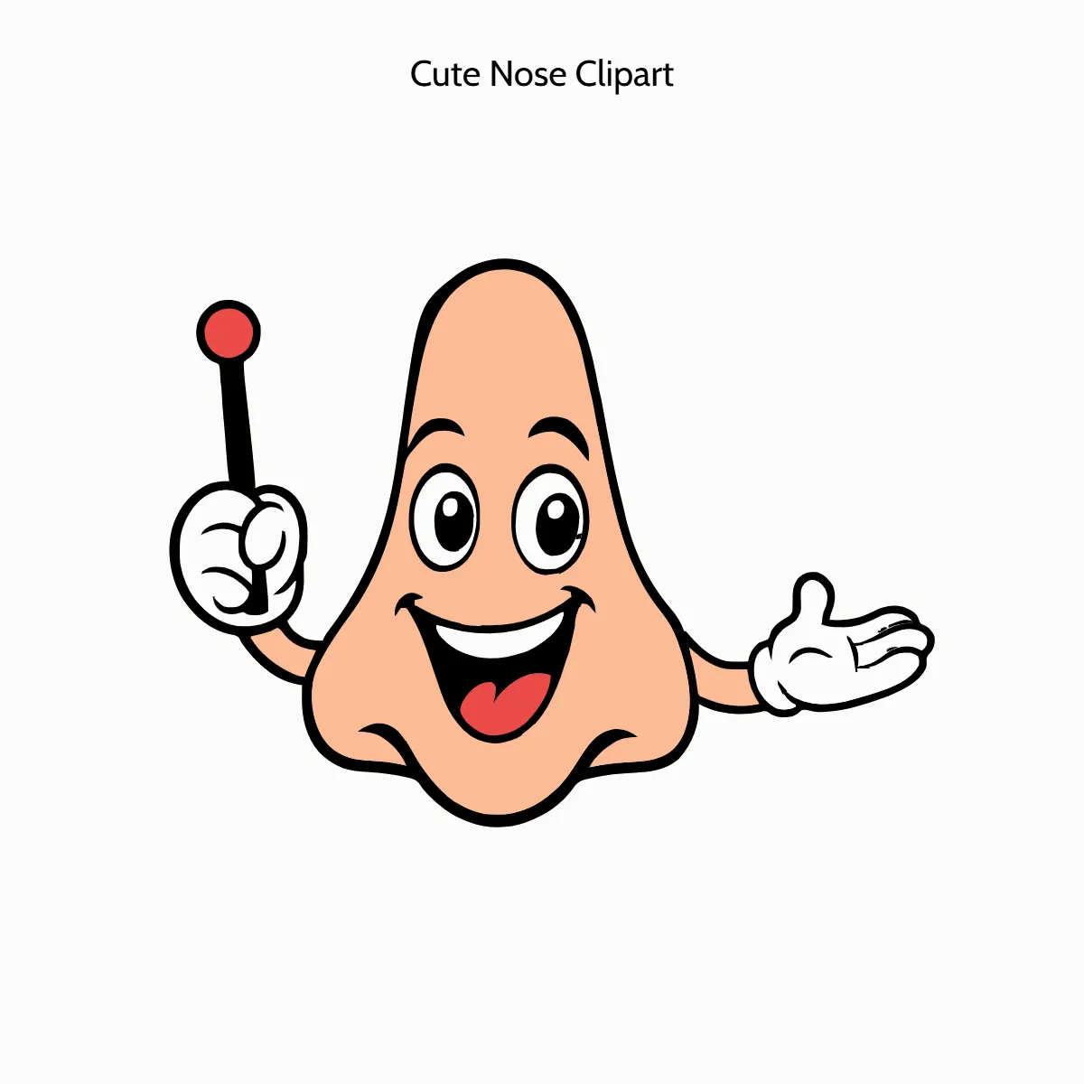 Cute Nose Cartoon Vector Clipart (PNG, SVG) to Edit Online