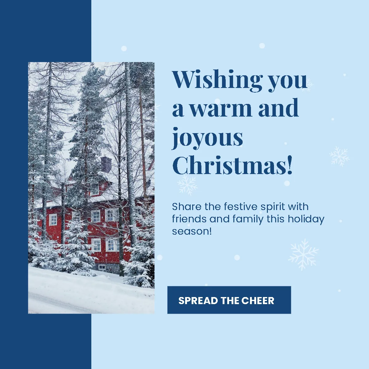 Free Snowfall Deals Facebook Post Template to Edit Online