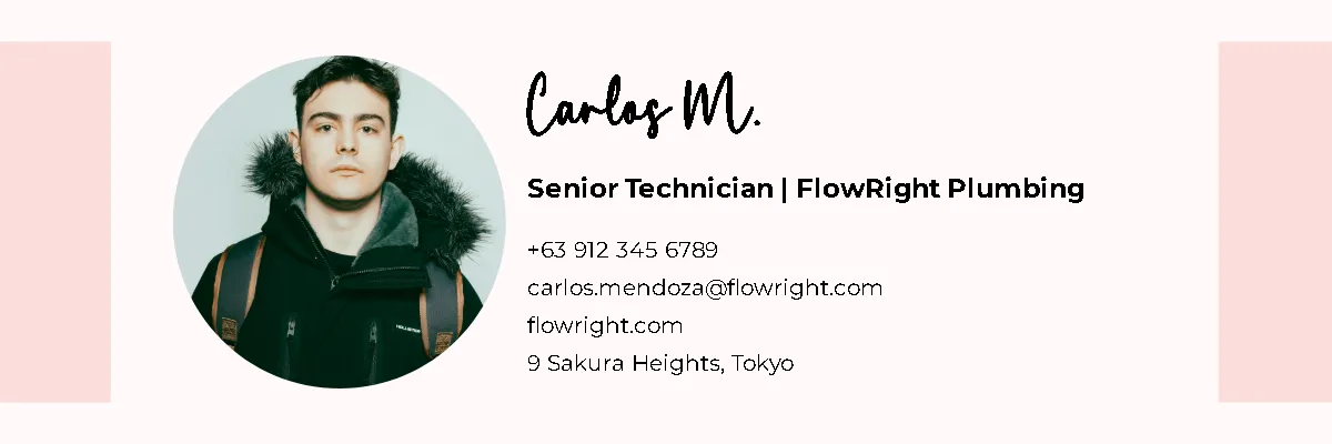 Free Aesthetic Studio Email Signature Template to Edit Online