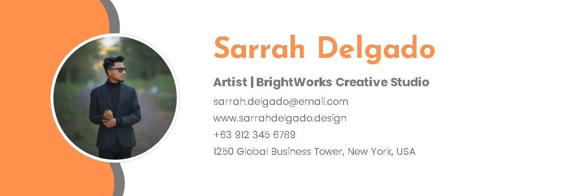 Free Artist Email Signature Template to Edit Online